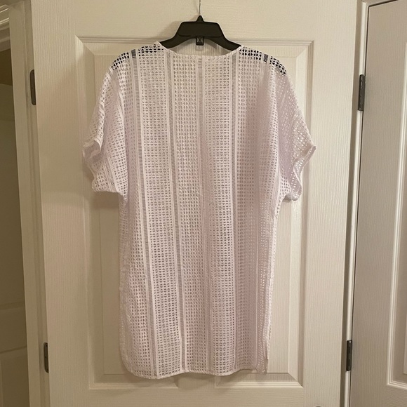 MIKOH White Ko Samui Crocheted Lace Short Sleeve Cover Up - Picture 12 of 12